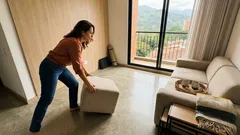 La mesa de centro ya no va: la tendencia 2026 para una sala más amplia y flexible