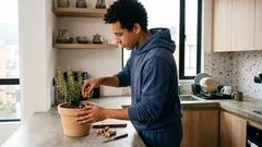 El truco del corcho para que tu romero en maceta no se ahogue por exceso de riego