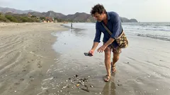 Playa de los Caracoles en San Clemente del Tuyú: cuando baja la marea, el paseo se transforma — y el Vivero queda a un paso
